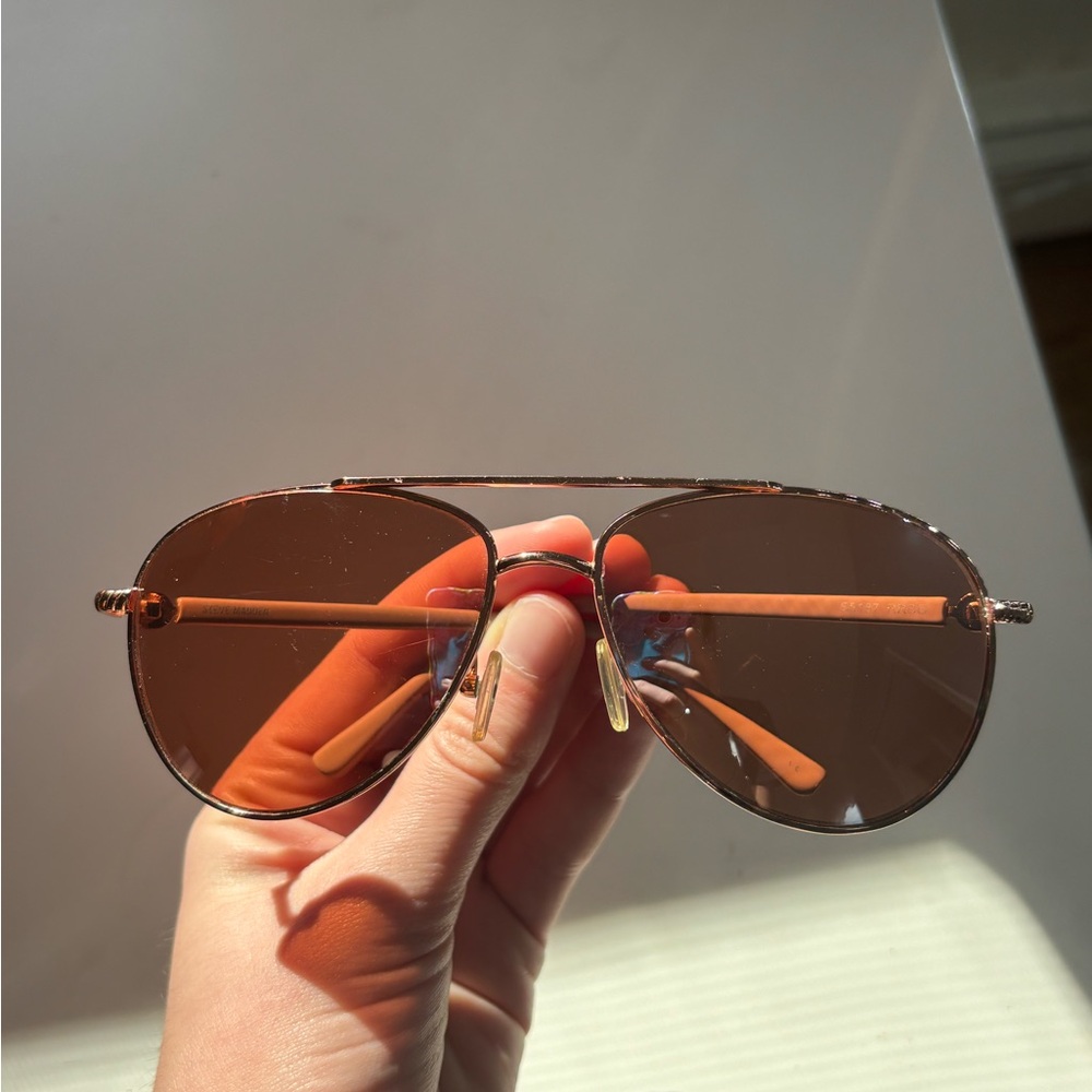 Steve Madden Rose Gold Aviator Sunglasses